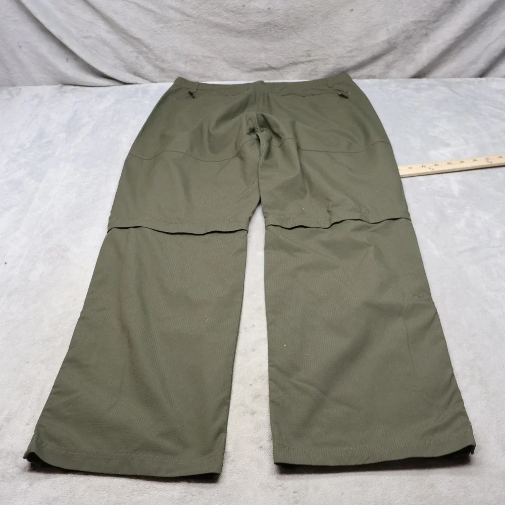 North Face Pants Men 36x33 Green Convertible Cargo Ripstop Light Wind Rain Hike